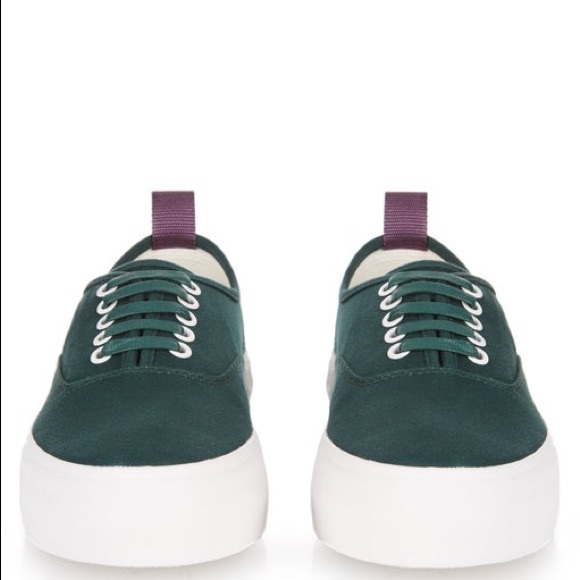 EYTYS Mother Canvas Sneakers - green, platform, unisex, minimal, cork, swedish - Picture 3 of 12